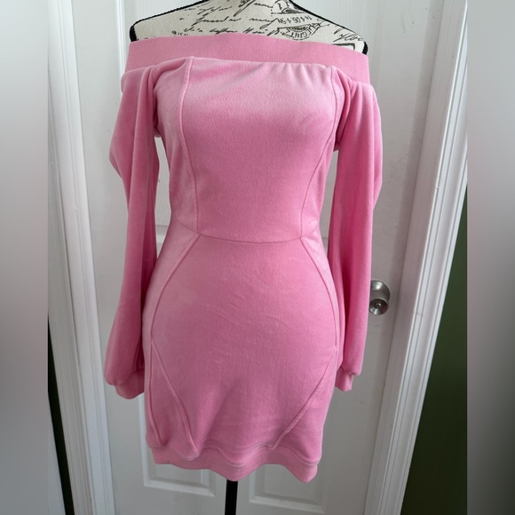 Fashion Nova Pink Off-Shoulder Dress - Picture 2 of 15